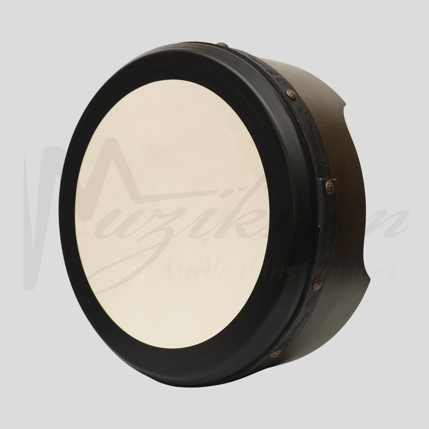 Muzikkon 15”X6’’ Premium Celtic Irish Bodhran With Easy Tune System Deep Rim T-Bar & Taped Finish