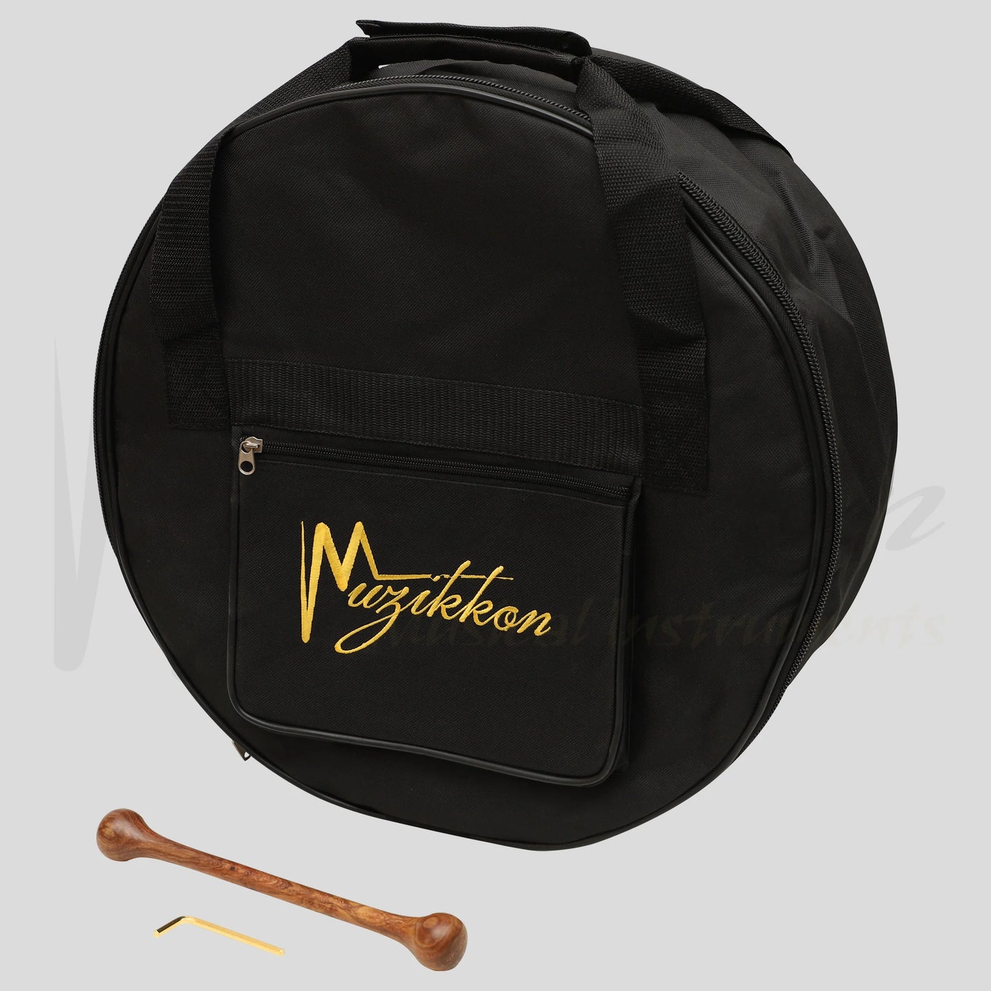 Muzikkon 16”x6’’ Premium Celtic Irish Bodhran with Easy Tune System Deep Rim T-BAR & Taped Finish
