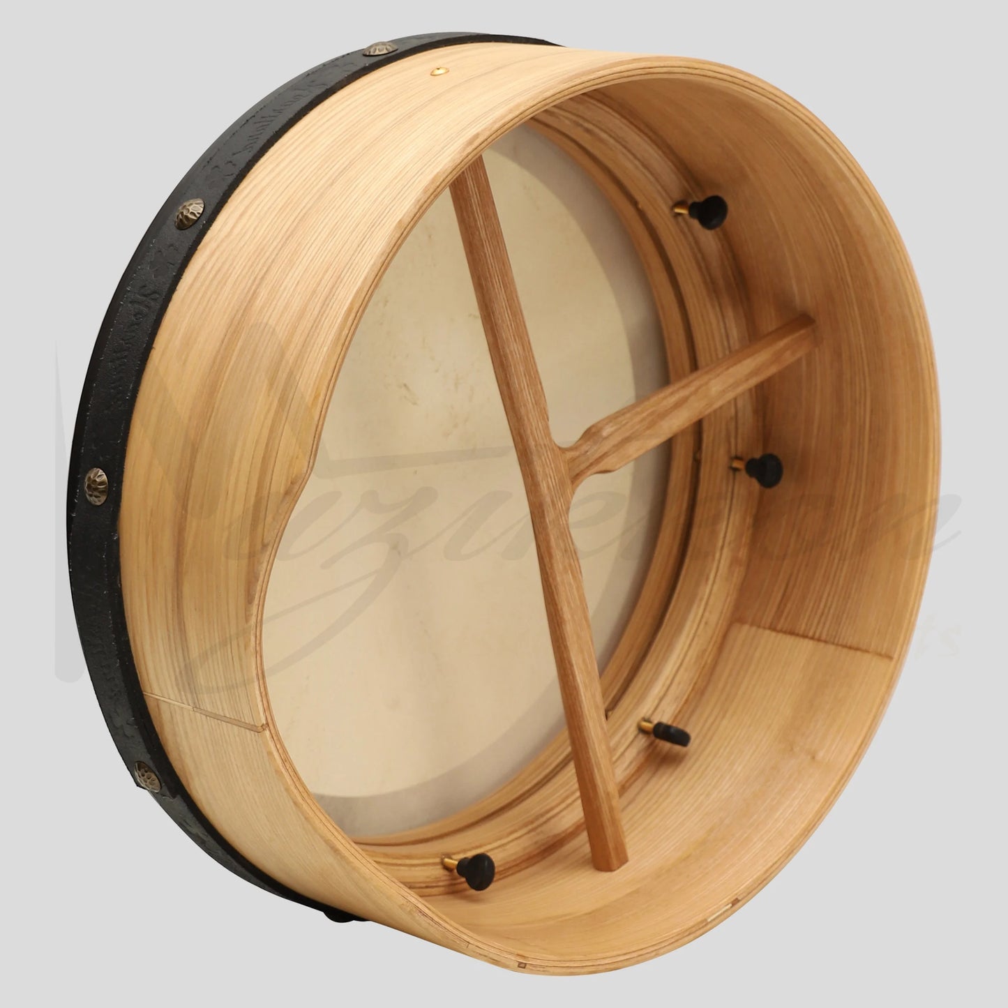 Muzikkon 16”x6’’ Premium Celtic Irish Bodhran with Easy Tune System Deep Rim T-BAR & Taped Finish