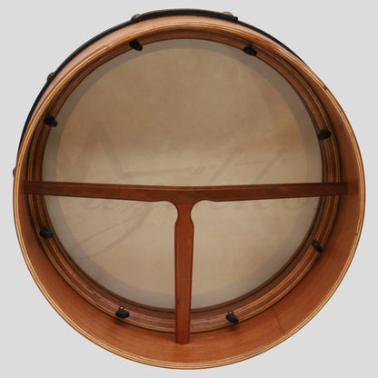 Muzikkon 16”x6’’ Premium Celtic Irish Bodhran with Easy Tune System Deep Rim T-BAR & Taped Finish