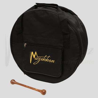 Muzikkon 16”x6’’ Premium Celtic Irish Bodhran with Easy Tune System Deep Rim T-BAR & Taped Finish
