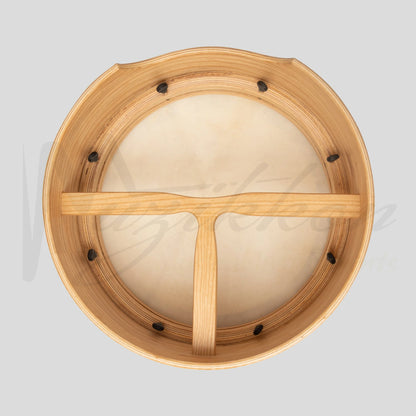 Muzikkon 16”X6’’ Premium Celtic Irish Bodhran With Easy Tune System Deep Rim T-Bar & Taped Finish