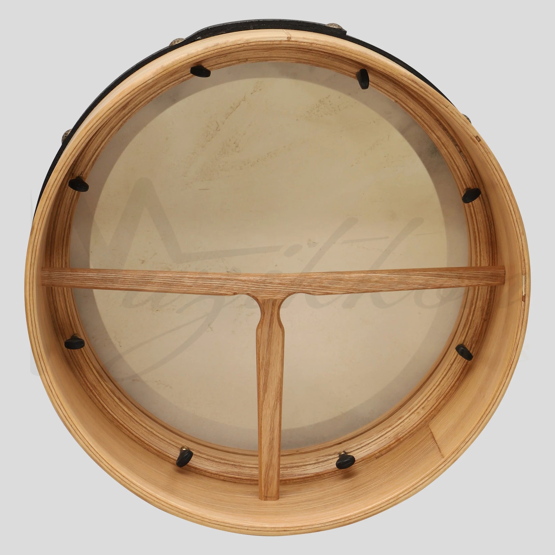 Muzikkon 16”x6’’ Premium Celtic Irish Bodhran with Easy Tune System Deep Rim T-BAR & Taped Finish
