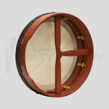 Muzikkon 16’’X4’’ Heartland Tunable Irish Bodhran with T-BAR & Taped Finish Deep Tune Drum