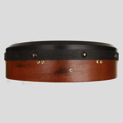 Muzikkon 16’’X4’’ Heartland Tunable Irish Bodhran with T-BAR & Taped Finish Deep Tune Drum