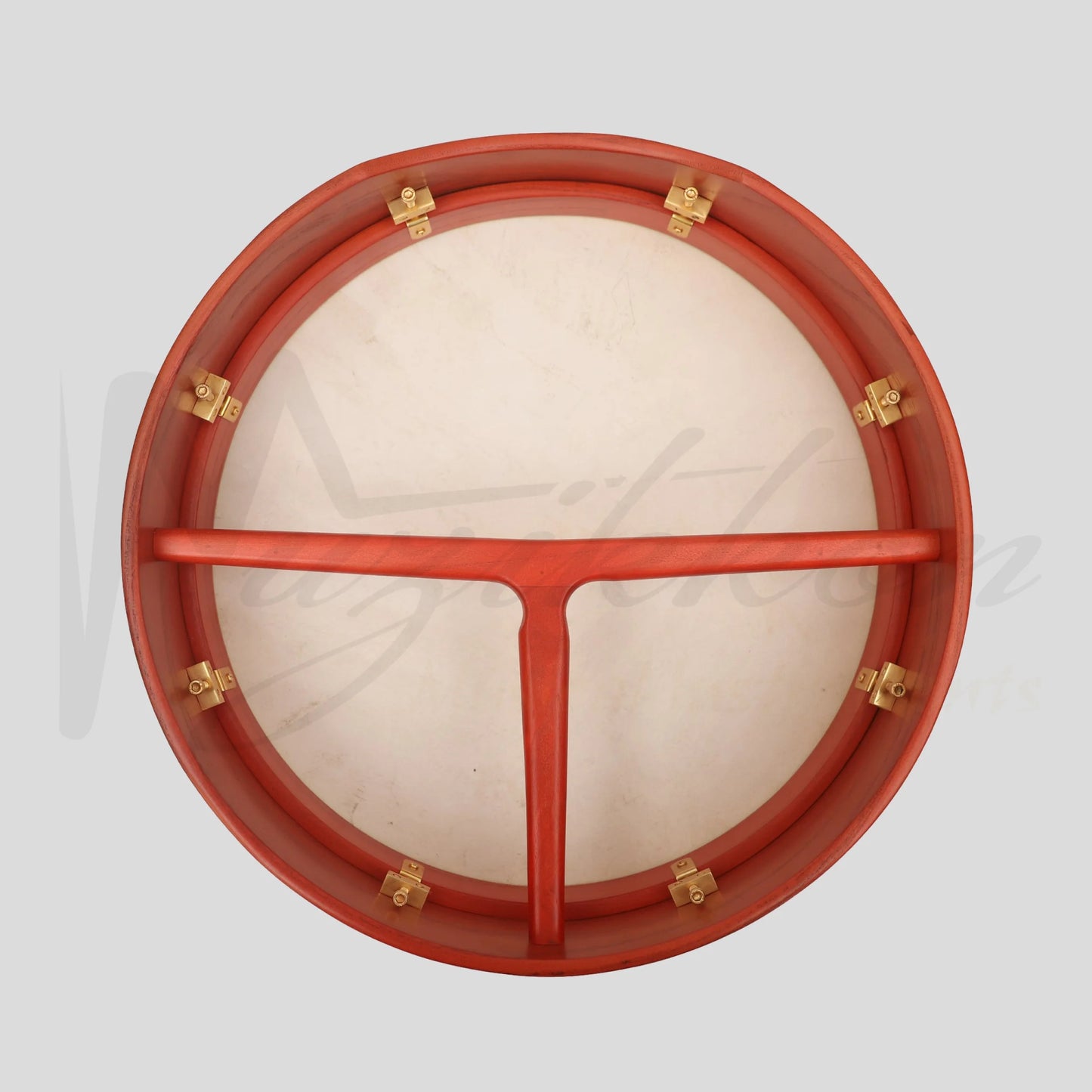 Muzikkon 16’’X4’’ Heartland Tunable Irish Bodhran with T-BAR & Taped Finish Deep Tune Drum