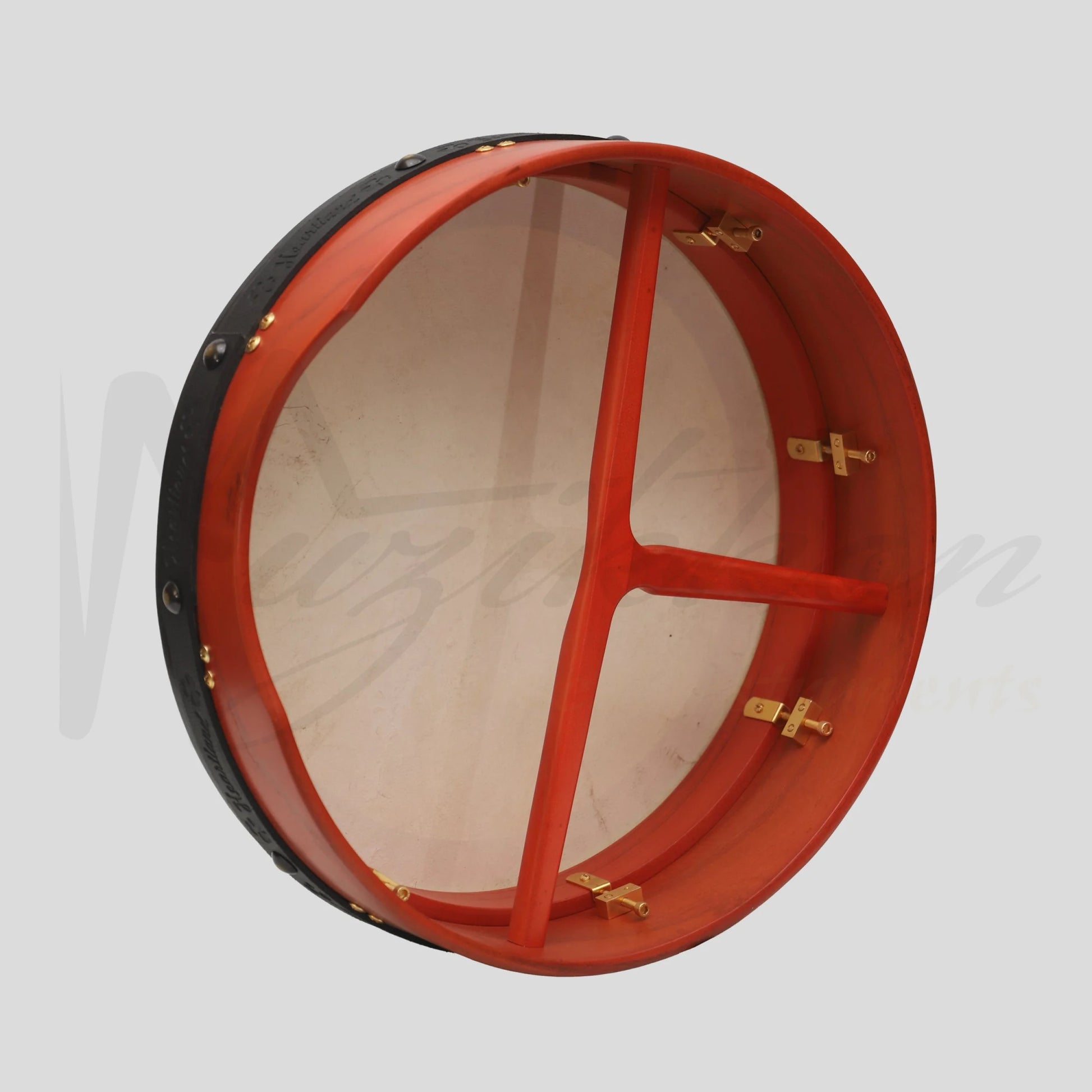 Muzikkon 16’’X4’’ Heartland Tunable Irish Bodhran with T-BAR & Taped Finish Deep Tune Drum