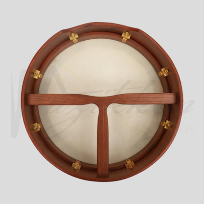 Muzikkon 16’’X4’’ Heartland Tunable Irish Bodhran with T-BAR & Taped Finish Deep Tune Drum