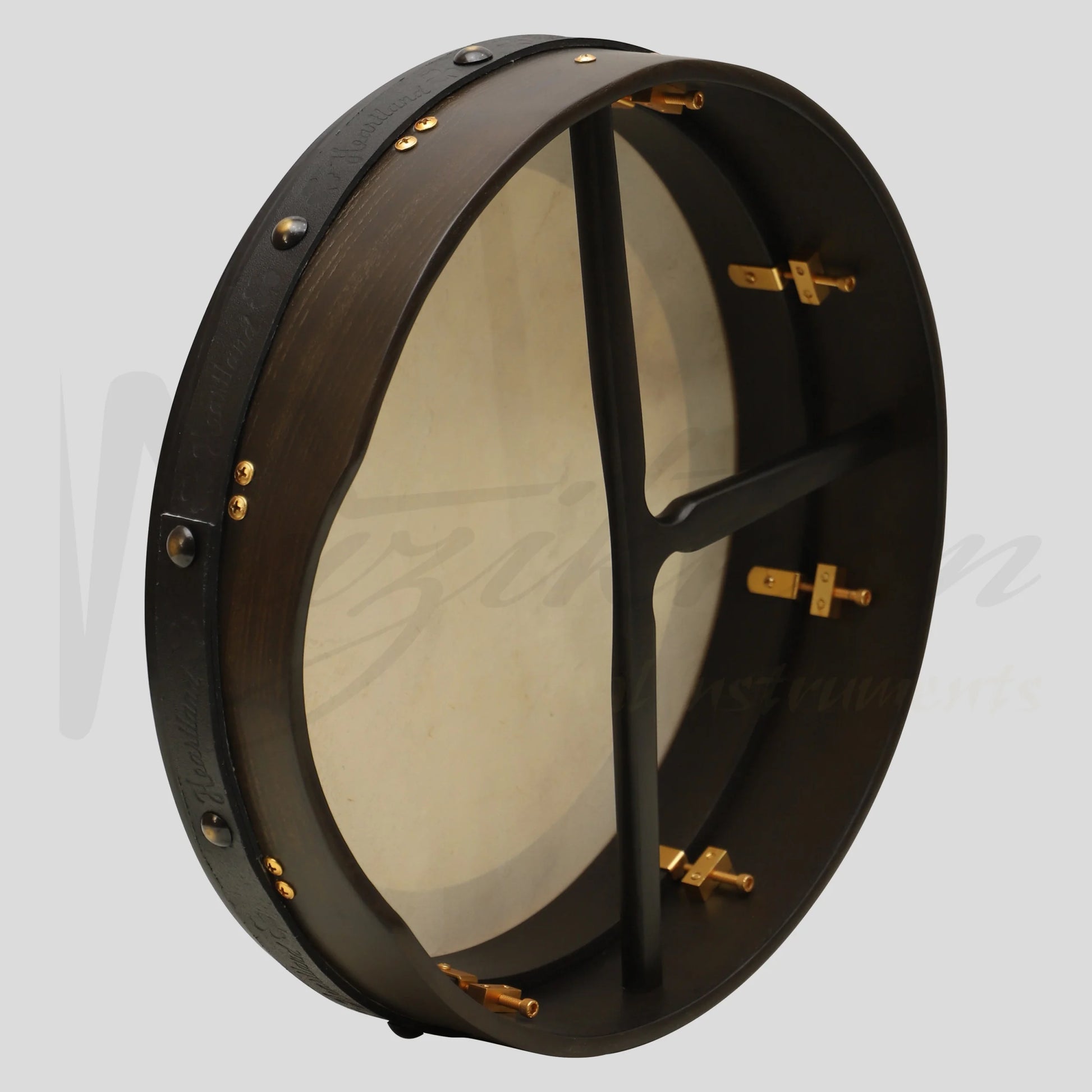 Muzikkon 16’’X4’’ Heartland Tunable Irish Bodhran with T-BAR & Taped Finish Deep Tune Drum