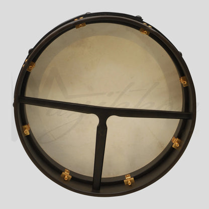 Muzikkon 16’’X4’’ Heartland Tunable Irish Bodhran with T-BAR & Taped Finish Deep Tune Drum