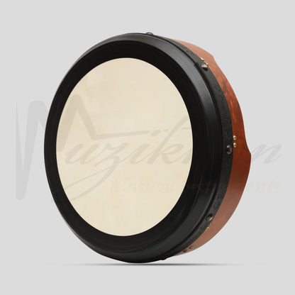 Muzikkon 16’’X4’’ Heartland Tunable Irish Bodhran with T-BAR & Taped Finish Deep Tune Red Cedar Drum