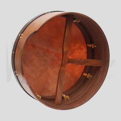 Muzikkon 16’’X6’’ Heartland Tunable Deep Rim Bodhran Rosewood T-Bar Goat Skin