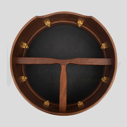 Muzikkon 16’’X6’’ Heartland Tunable Deep Rim Bodhran Rosewood T-Bar Goat Skin