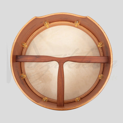 Muzikkon 16’’X6’’ Heartland Tunable Irish Bodhran Drum Deep Rim With T-Bar & Taped Finish