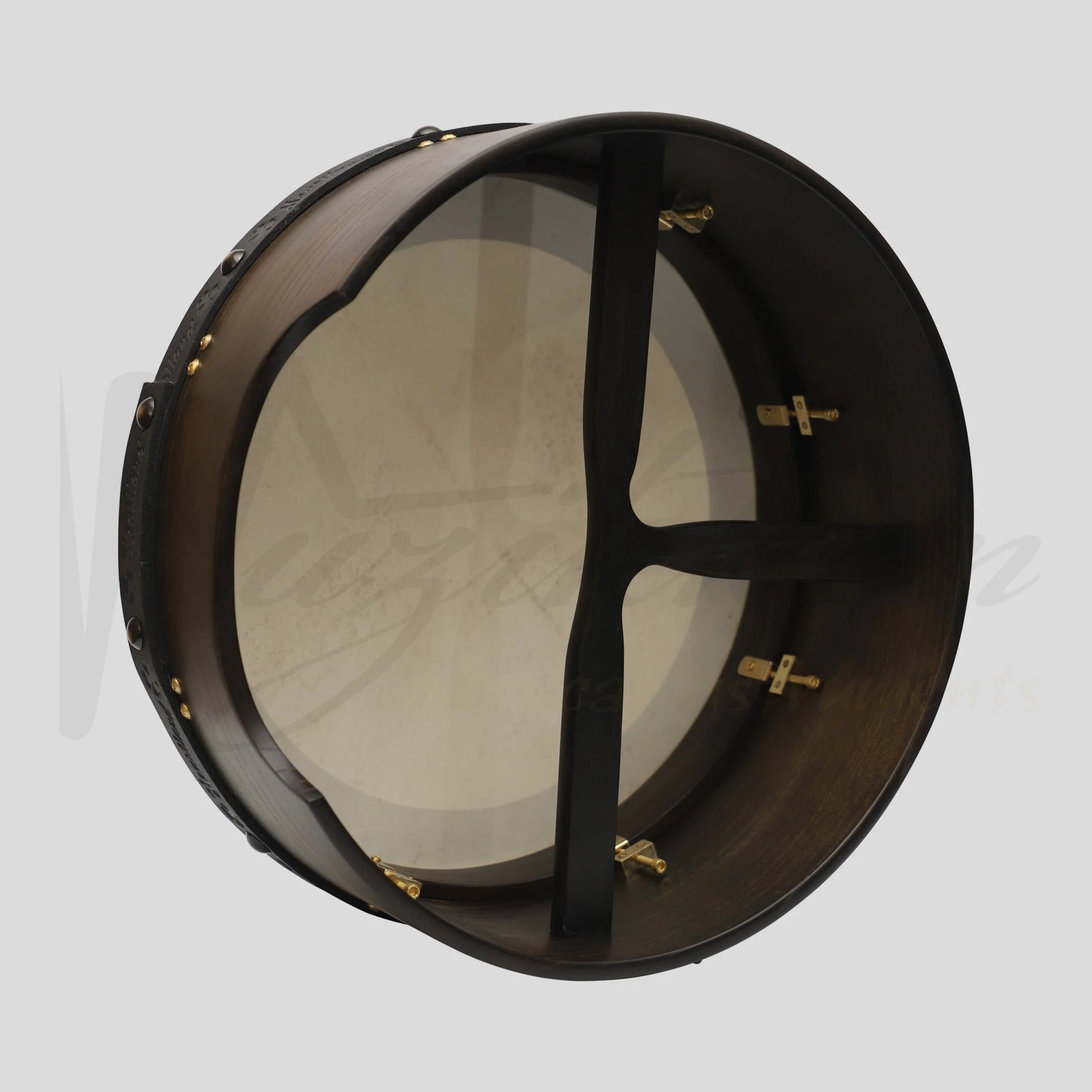Muzikkon 16’’X6’’ Heartland Tunable Irish Bodhran Drum Deep Rim with T-BAR & Taped Finish Deep Tune Celtic Irish