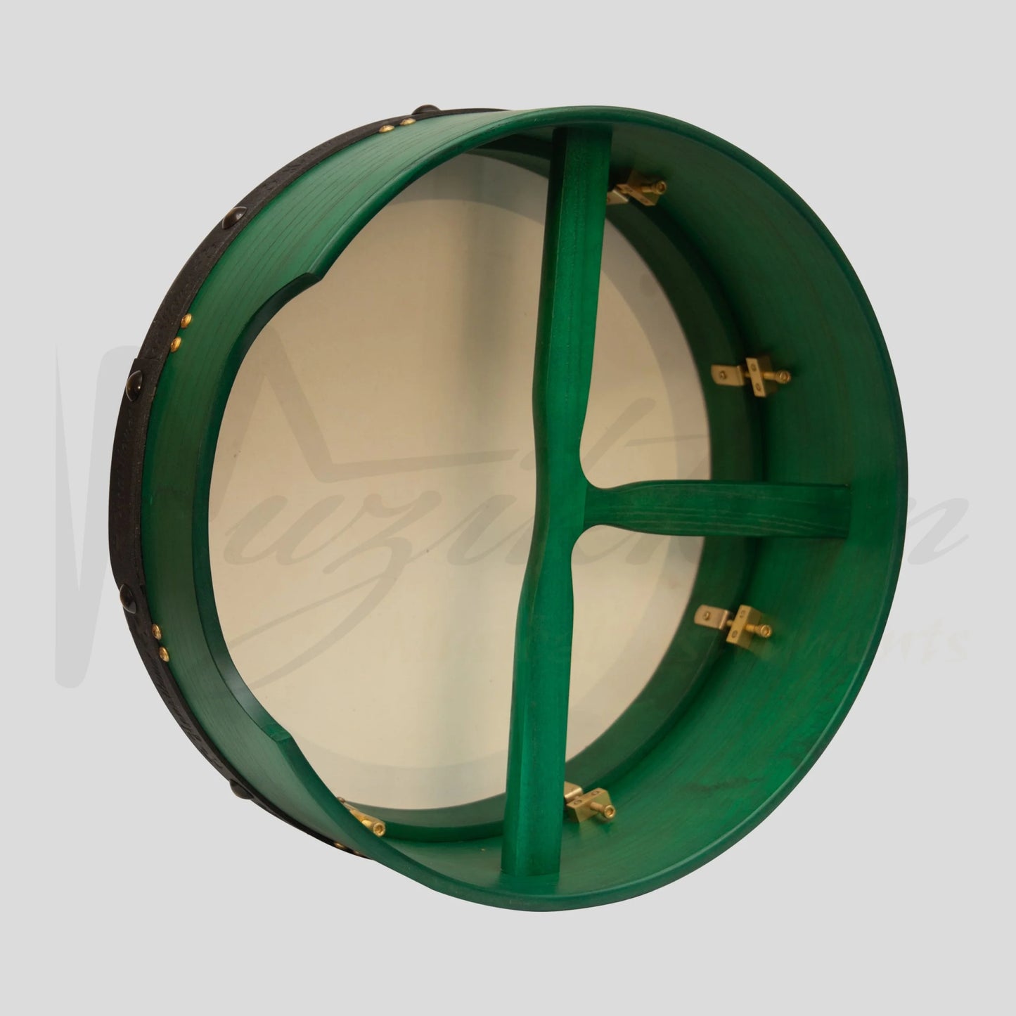 Muzikkon 16’’X6’’ Heartland Tunable Irish Bodhran Drum Deep Rim with T-BAR & Taped Finish Deep Tune Celtic Irish