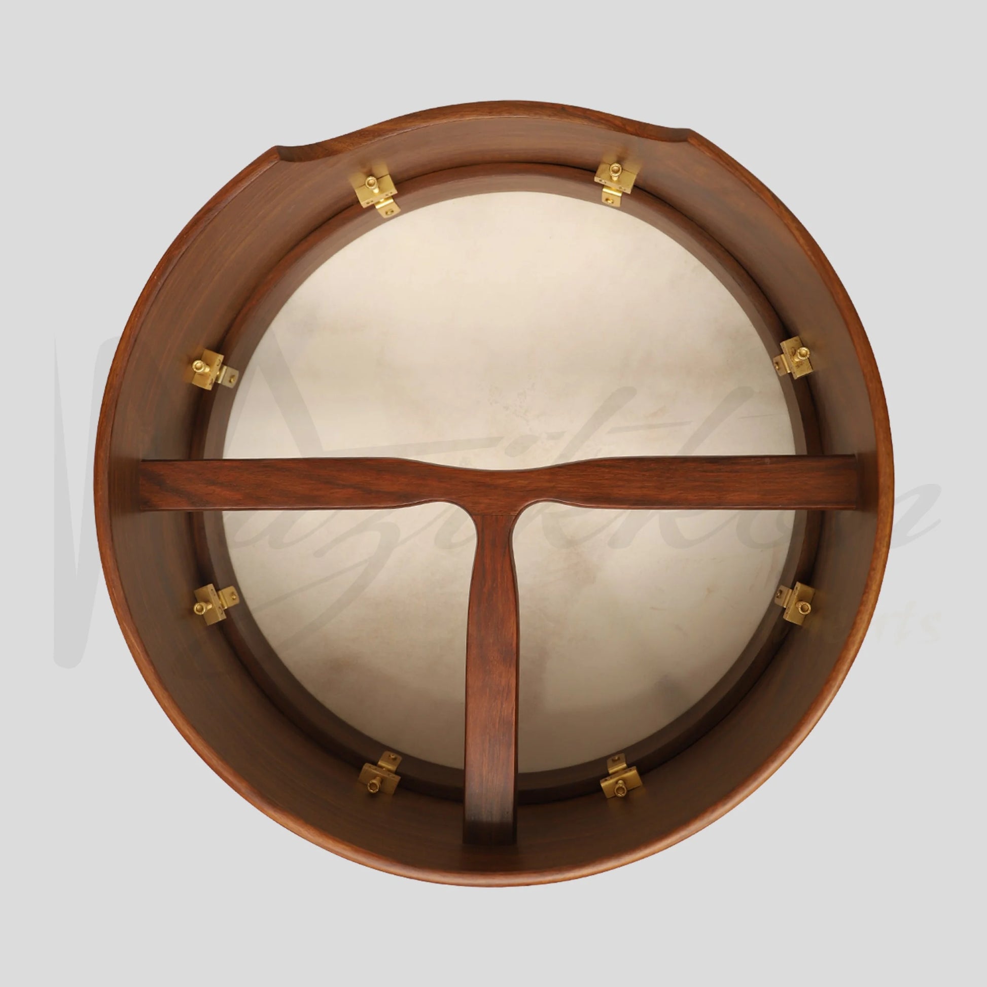 Muzikkon 16’’X6’’ Heartland Tunable Irish Bodhran Drum Deep Rim with T-BAR & Taped Finish Deep Tune Celtic Irish