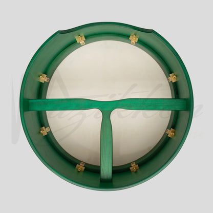 Muzikkon 16’’X6’’ Heartland Tunable Irish Bodhran Drum Deep Rim with T-BAR & Taped Finish Deep Tune Celtic Irish