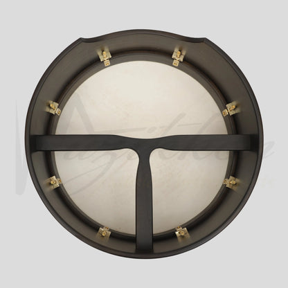Muzikkon 16’’X6’’ Heartland Tunable Irish Bodhran Drum Deep Rim with T-BAR & Taped Finish Deep Tune Celtic Irish