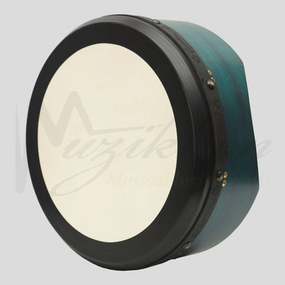 Muzikkon 16’’X6’’ Heartland Tunable Irish Bodhran Drum Deep Rim with T-BAR & Taped Finish Deep Tune Celtic Irish