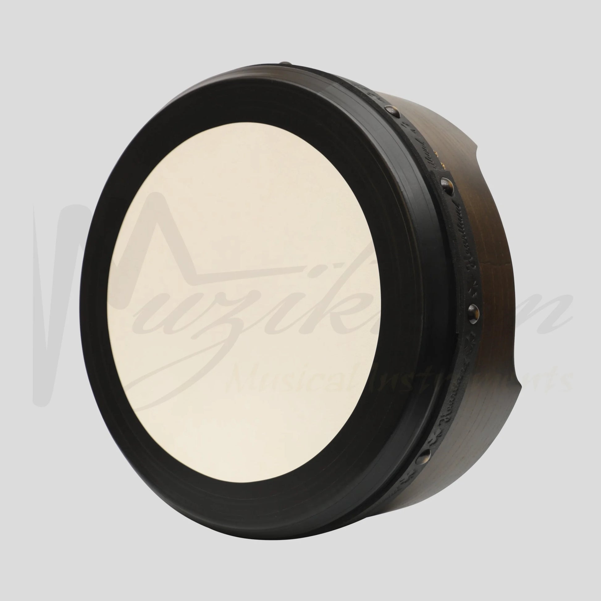 Muzikkon 16’’X6’’ Heartland Tunable Irish Bodhran Drum Deep Rim with T-BAR & Taped Finish Deep Tune Celtic Irish