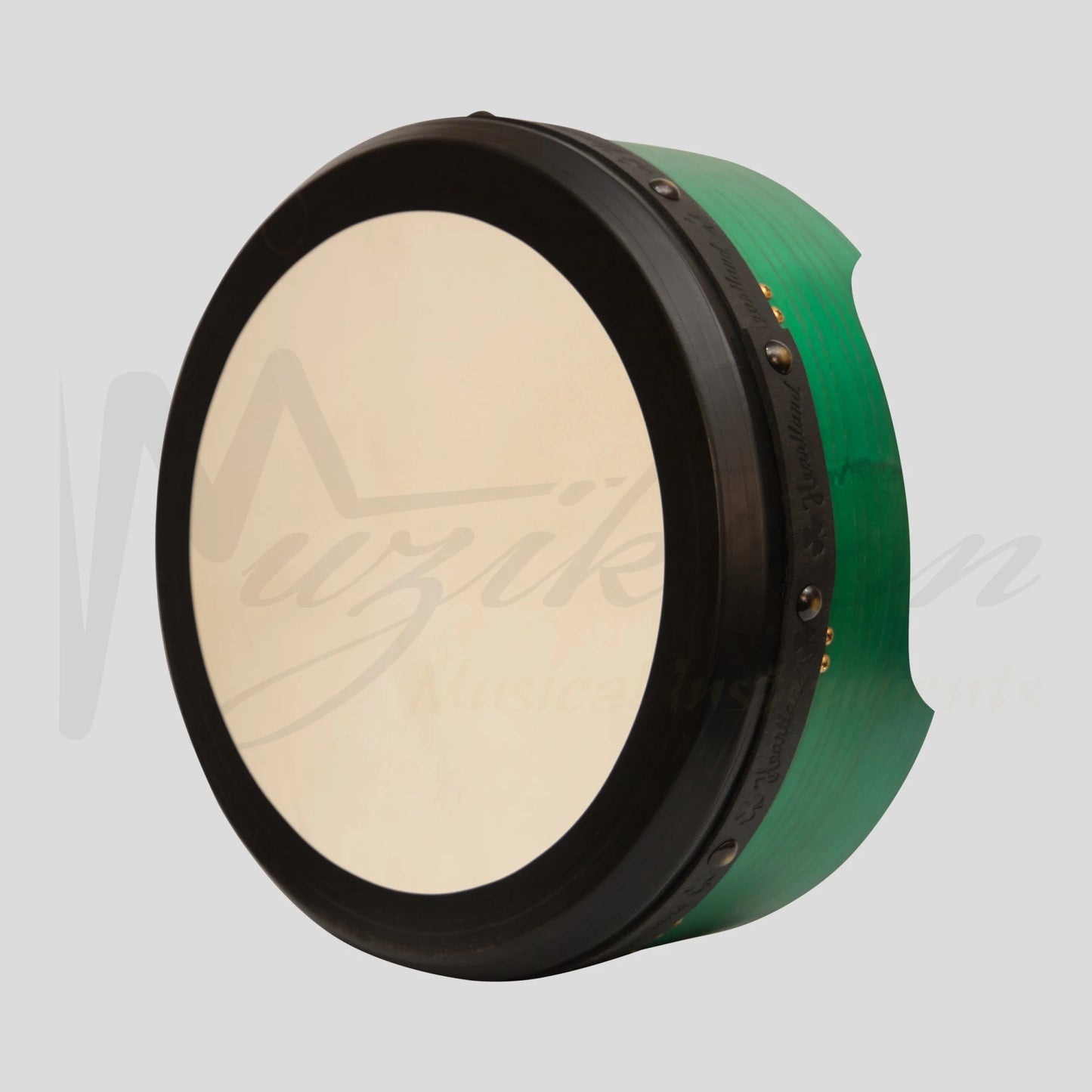 Muzikkon 16’’X6’’ Heartland Tunable Irish Bodhran Drum Deep Rim with T-BAR & Taped Finish Deep Tune Celtic Irish