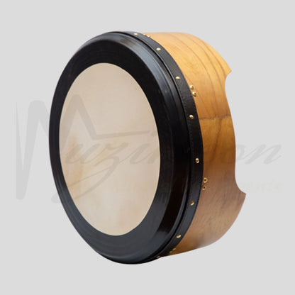 Muzikkon 16’’X6’’ Heartland Tunable Irish Bodhran Drum Deep Rim With T-Bar & Taped Finish