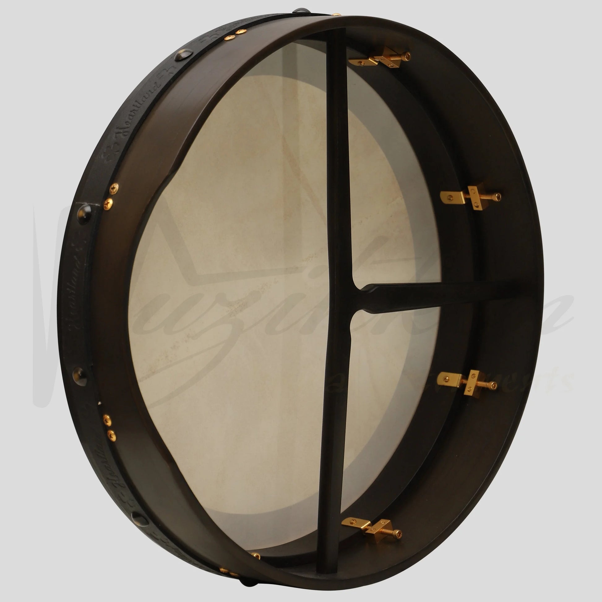 Muzikkon 18’’X4’’ Heartland Tunable Irish Bodhran Drum with T-Bar & Taped Finish Deep Tune