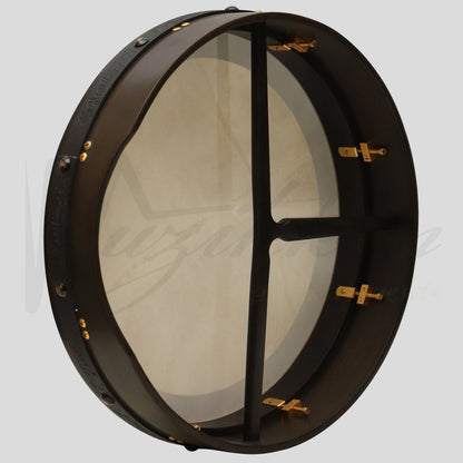 Muzikkon 18’’X4’’ Heartland Tunable Irish Bodhran Drum with T-Bar & Taped Finish Deep Tune