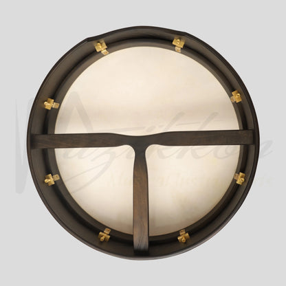 Muzikkon 18’’X4’’ Heartland Tunable Irish Bodhran Drum With T-Bar & Taped Finish Deep Tune