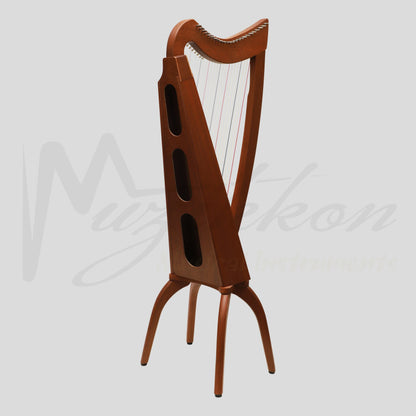 Muzikkon 24 String Trinity Cèilidh Harp Mahogany