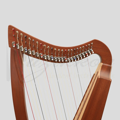 Muzikkon 24 String Trinity Cèilidh Harp Mahogany