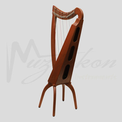 Muzikkon 24 String Trinity Cèilidh Harp Mahogany