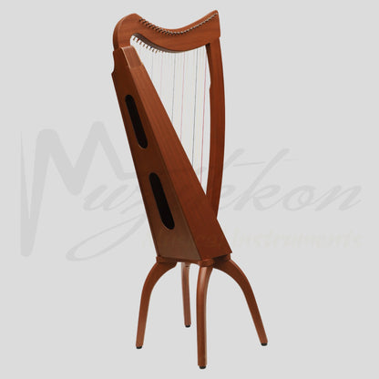 Muzikkon 24 String Trinity Cèilidh Harp Mahogany