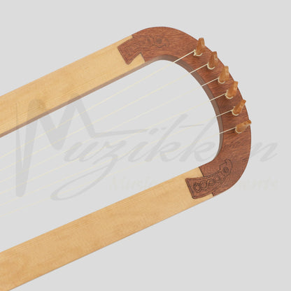 Muzikkon Anglo Saxon Lyre Harp Mahogany After Prittlewell Lyre Mid 7th Century