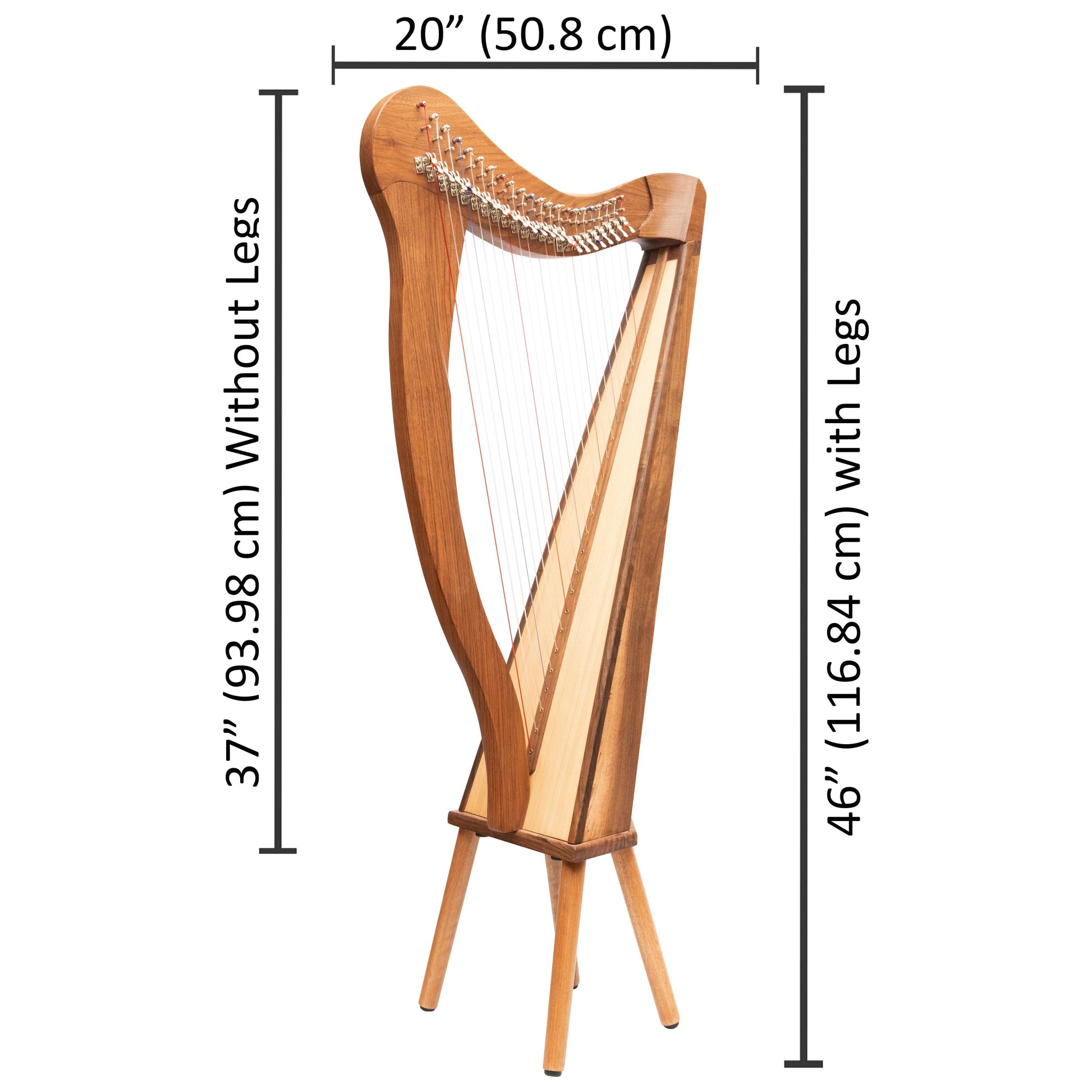 22 String Ard Ri Harp Walnut Muzikkon