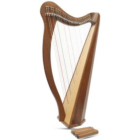 Muzikkon 29 String Ard Ri Harp Walnut
