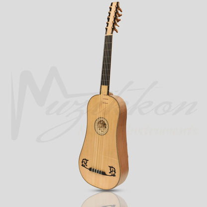 Muzikkon Baroque Guitar 5 Course After Sellas Lacewood