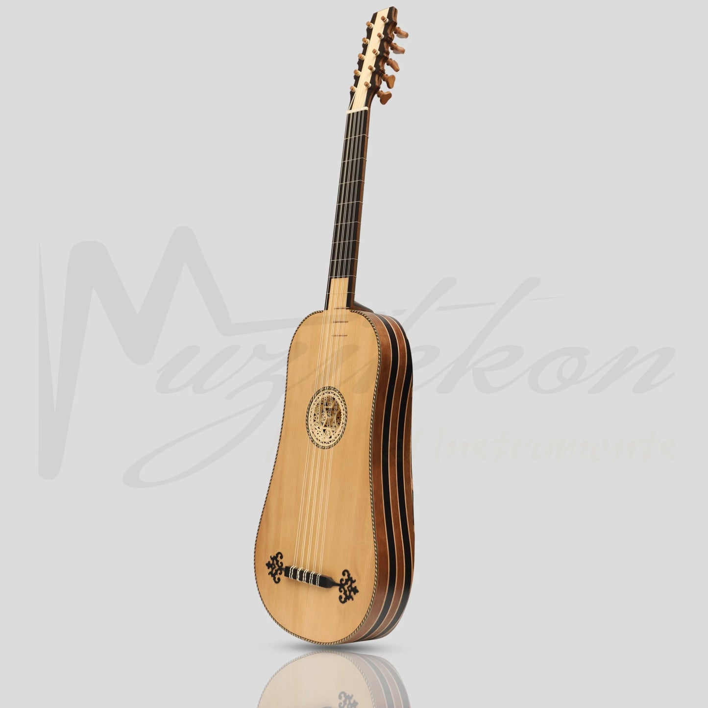 Muzikkon Baroque Guitar 5 Course After Sellas Walnut/Ebony