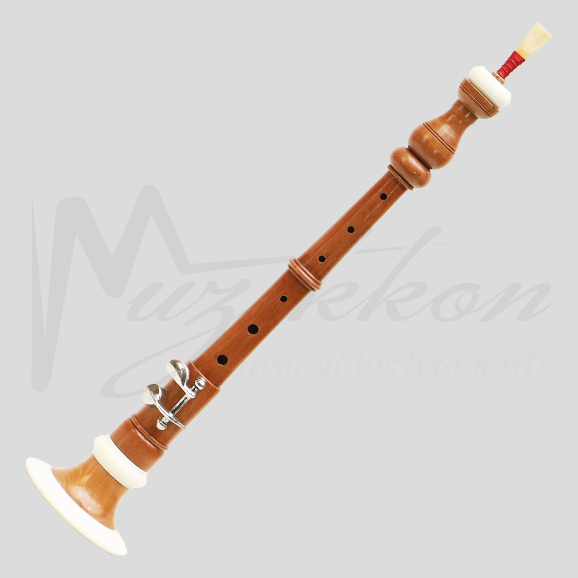 Muzikkon Bombard Chanter Satinwood 12.25 Inch With Reed Chanter