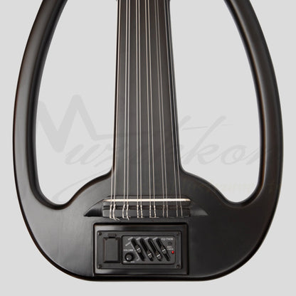 Muzikkon Electric Arabic Frame Oud With Pegs Lacewood Black