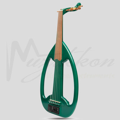 Muzikkon Electric Arabic Frame Oud With Pegs Lacewood Green