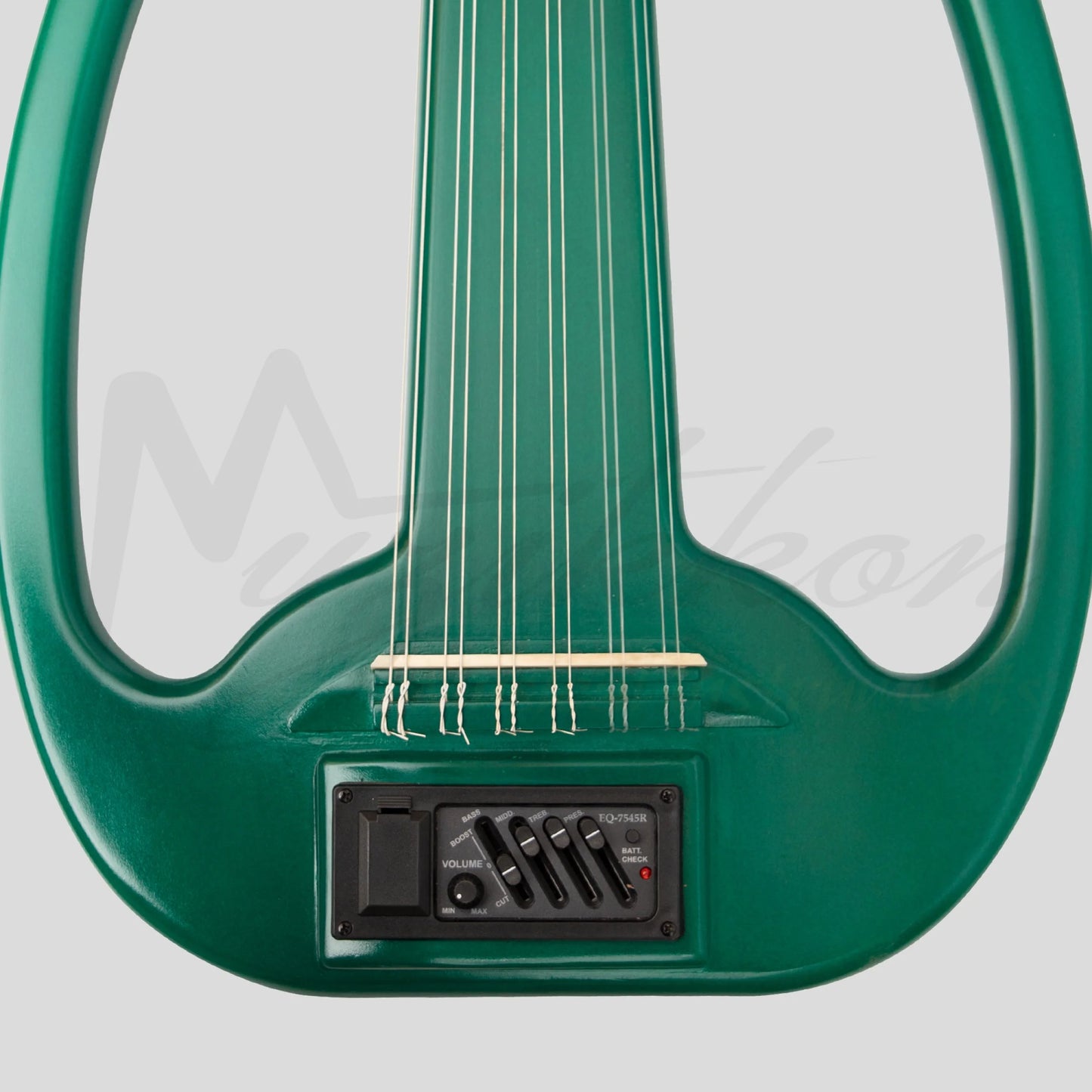 Muzikkon Electric Arabic Frame Oud With Pegs Lacewood Green