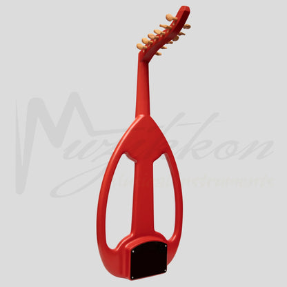 Muzikkon Electric Arabic Frame Oud With Pegs Lacewood Red