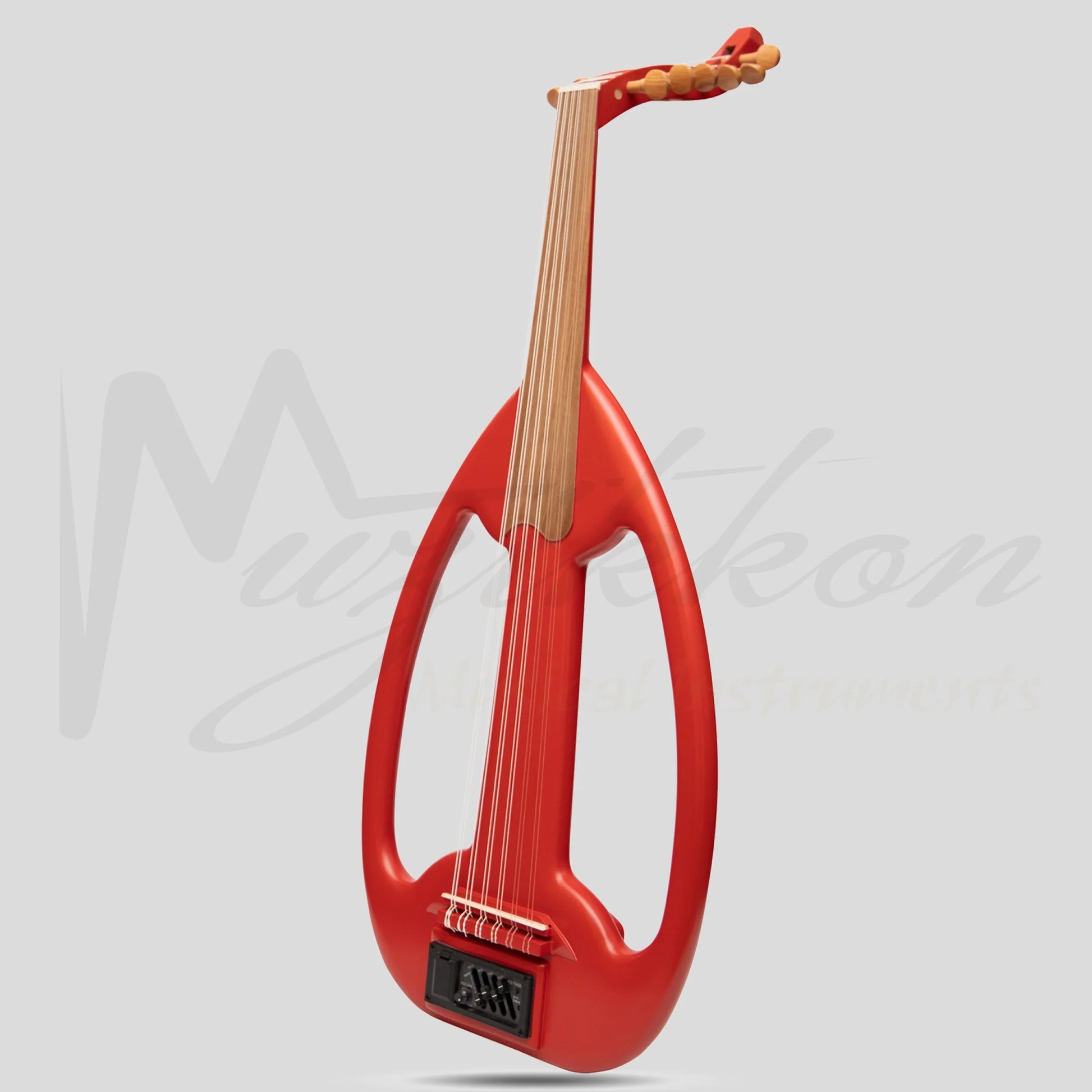 Muzikkon Electric Arabic Frame Oud With Pegs Lacewood Red