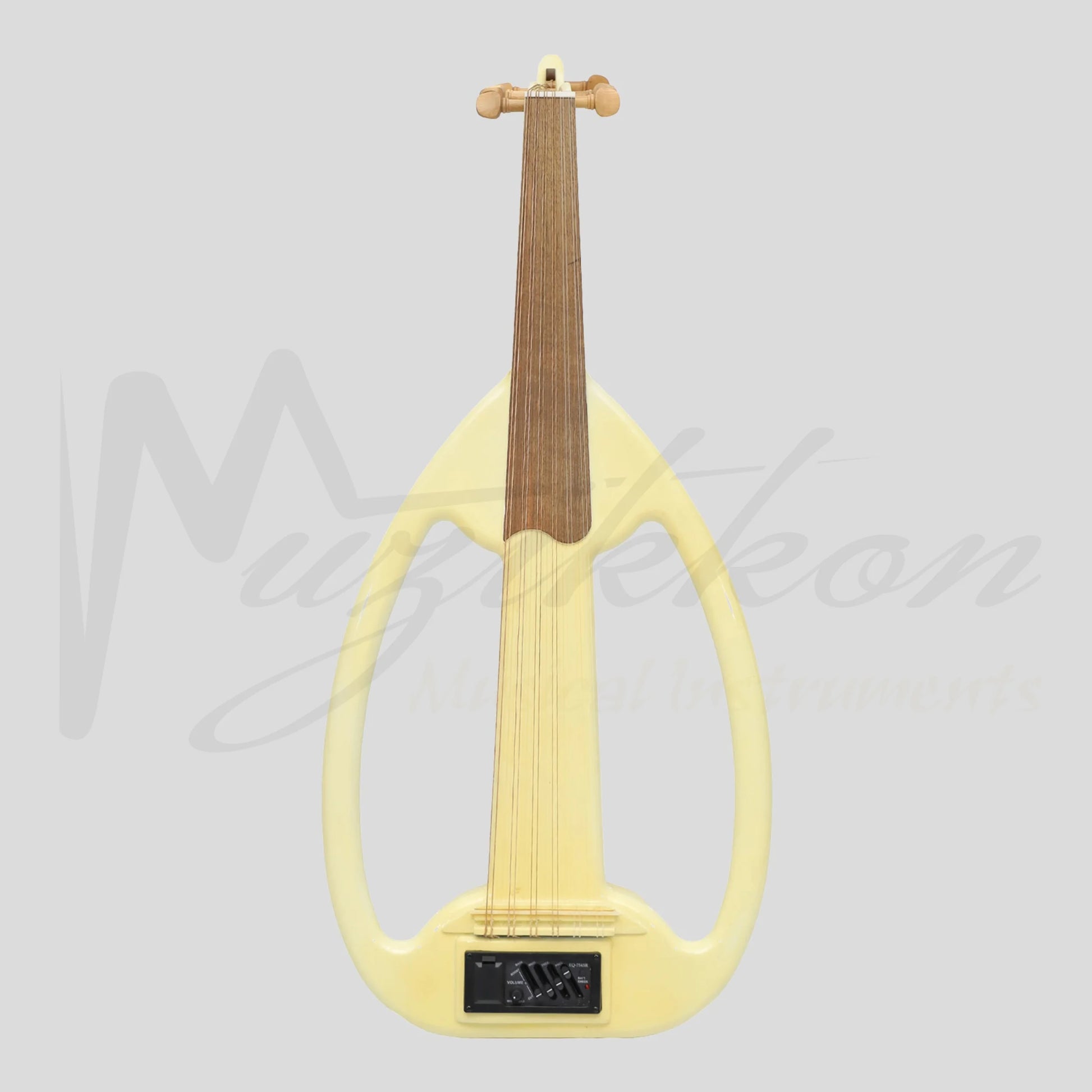 Muzikkon Electric Arabic Frame Oud With Pegs Lacewood White