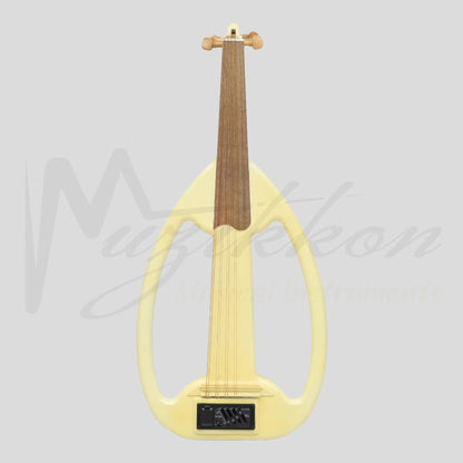 Muzikkon Electric Arabic Frame Oud With Pegs Lacewood White