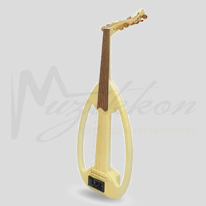 Muzikkon Electric Arabic Frame Oud With Pegs Lacewood White