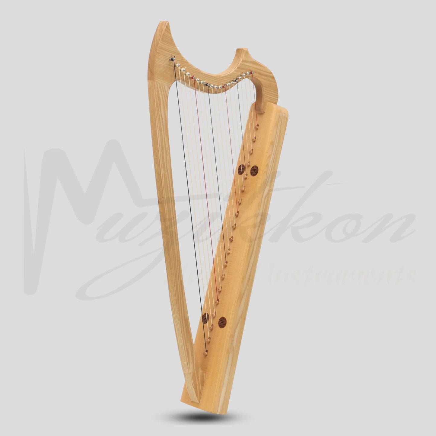 Muzikkon Gothic Harp 19 String Ashwood