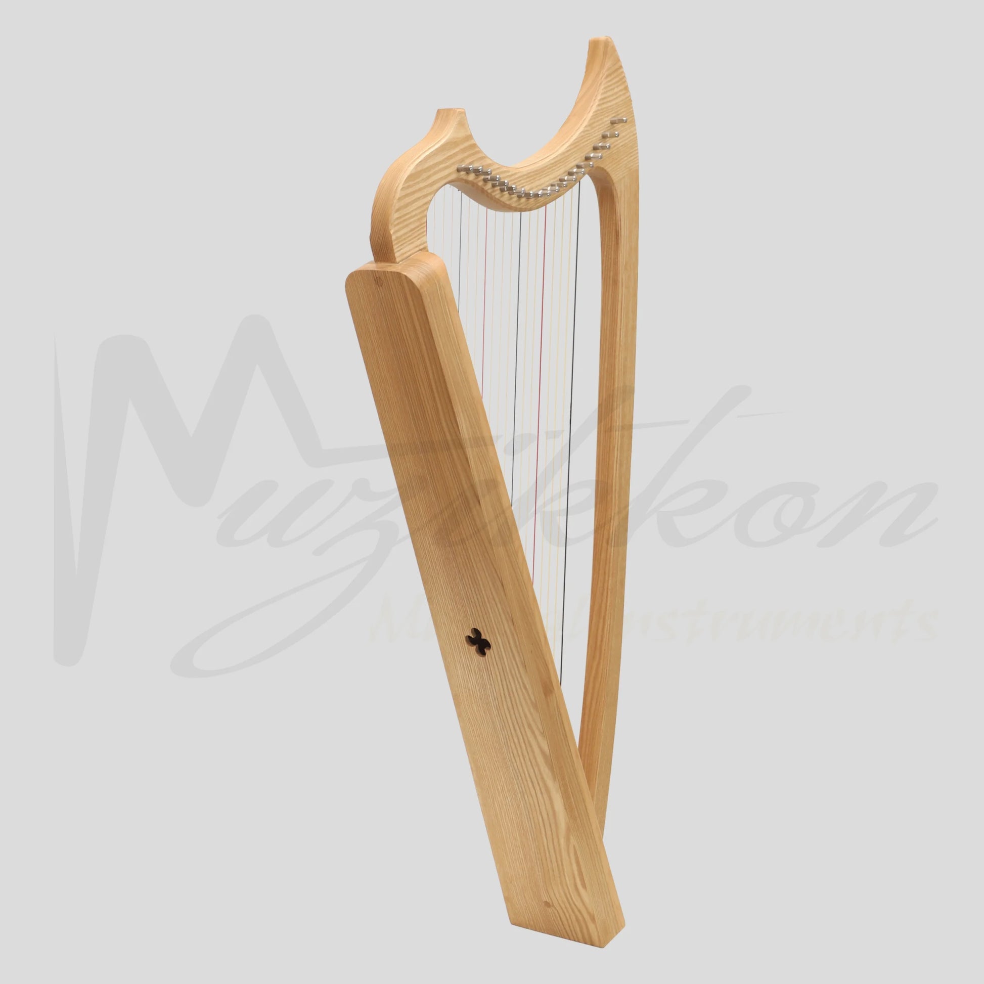 Muzikkon Gothic Harp 19 String Ashwood